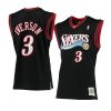 allen iverson hardwood classics swingman jersey mitchell & ness black