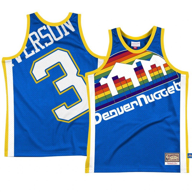 allen iverson jersey big face2.0 royal throwback men