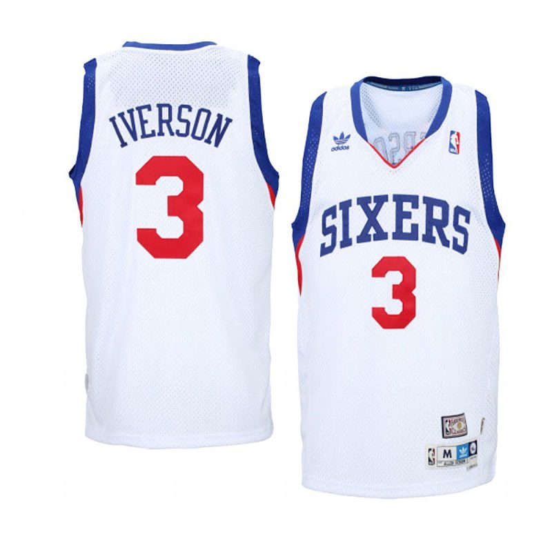 allen iverson jersey home white men's