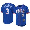 allen iverson royal capsule baseball jersey