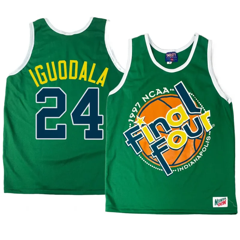 andre iguodala green jersey 1997 ncaa champions final four