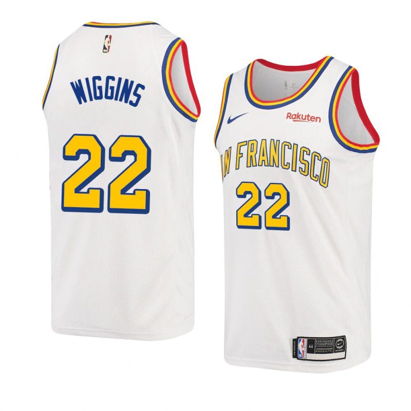 andrew wiggins jersey classic edition white swingman badge men's