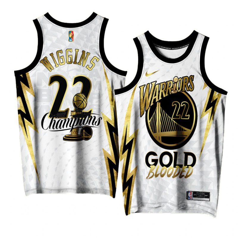 andrew wiggins warriors 2022 gold program champions whitejersey white