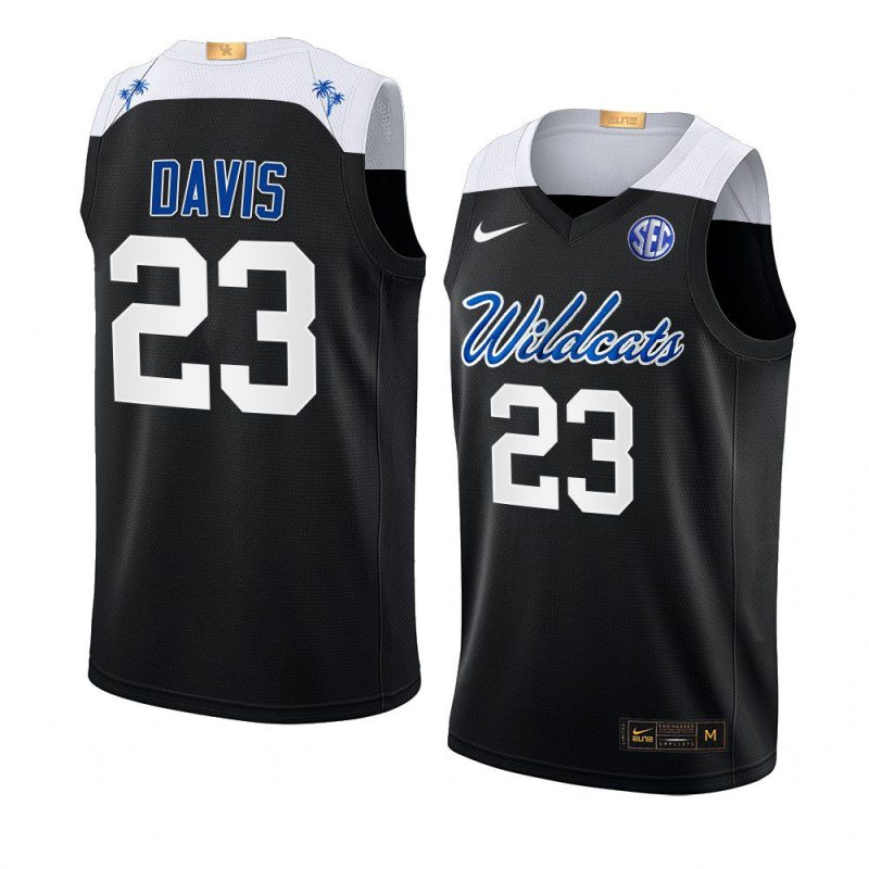 anthony davis elite jersey college basketball black