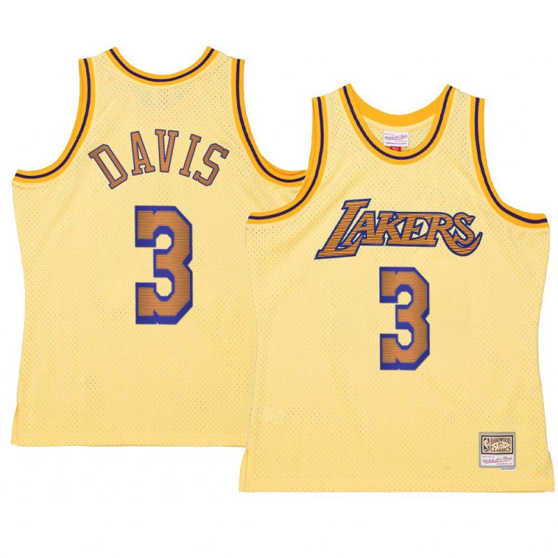 anthony davis hardwood classics jersey space knit yellow