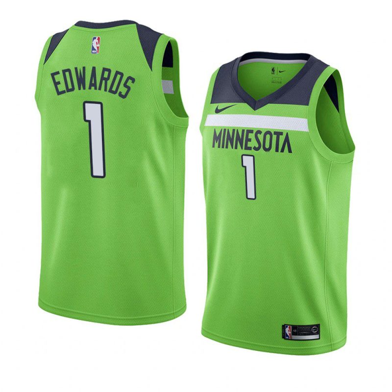 anthony edwards jersey statement green 2020 nba draft men