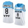 argentina basketball 2023 fiba world cup nicolas laprovittola white home jersey