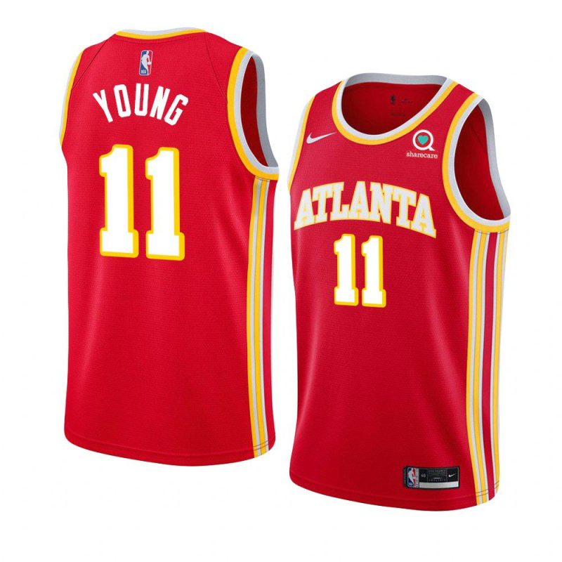 atlanta hawks trae young red icon edition jersey