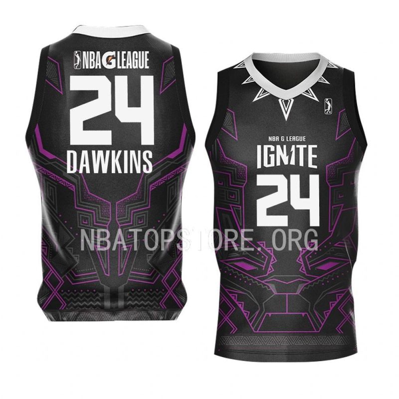 aubrey dawkins marvel super hero day jersey 2022black panther black