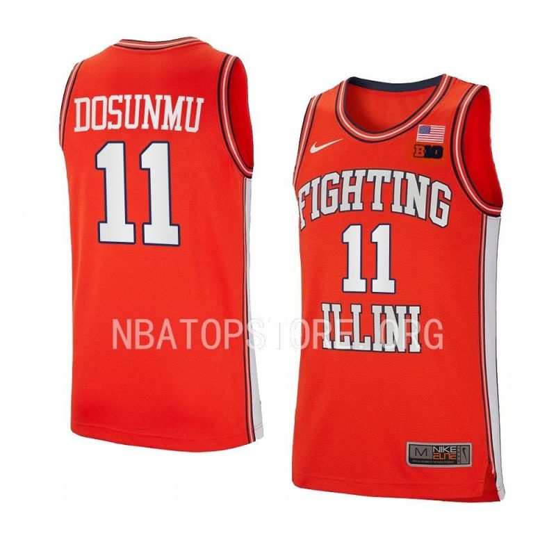 ayo dosunmu jersey retro basketball orange