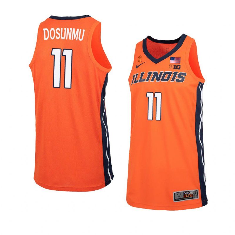 ayo dosunmu replica jersey basketball orange