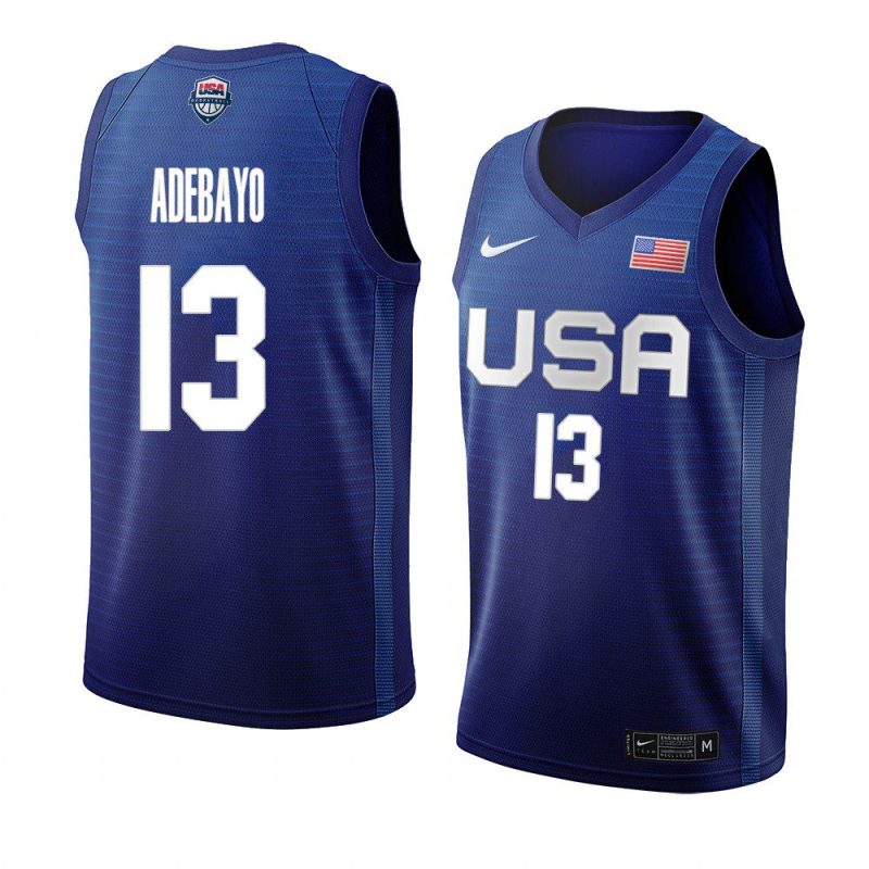 bam adebayo away basketball jeysey tokyo olympics navy 2021