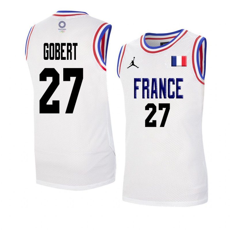 basketball team rudy gobert 2021 tokyo olympics white jersey