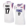 basketball team vincent poirier 2021 tokyo olympics white jersey