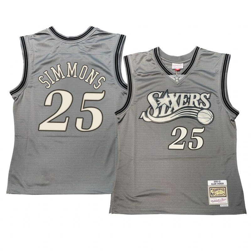 ben simmons gray hardwood classics jersey