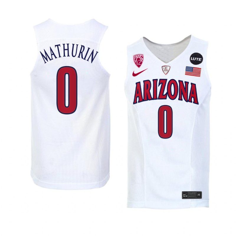 bennedict mathurin replica jersey college basketball white 2021 22