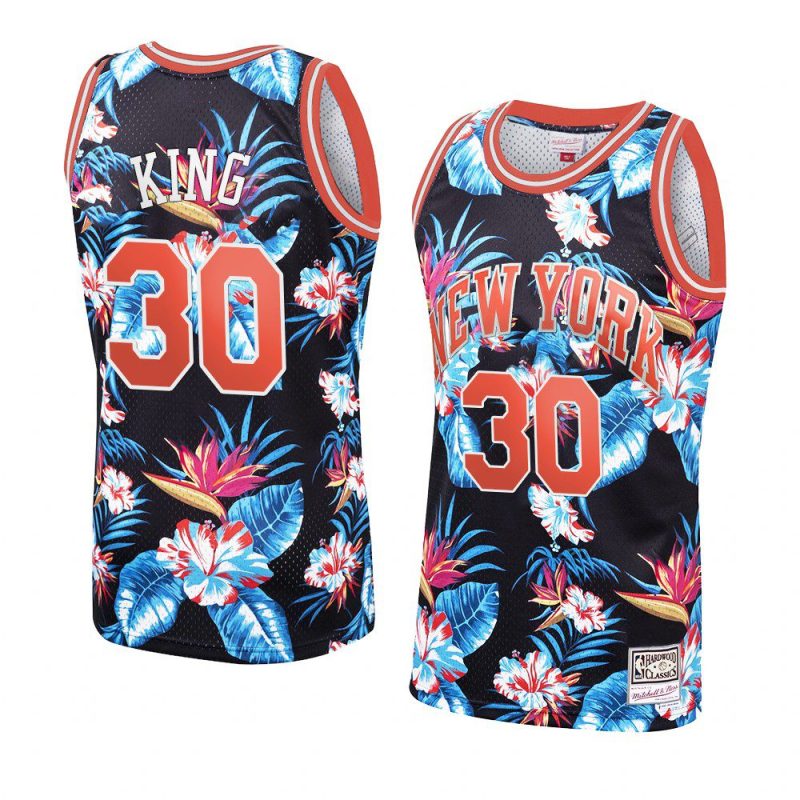 bernard king black floral fashion jersey