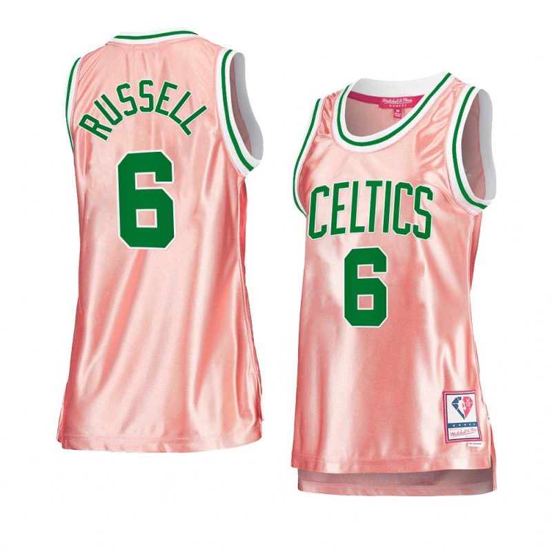 bill russell women 75th anniversary jersey rose gold pink