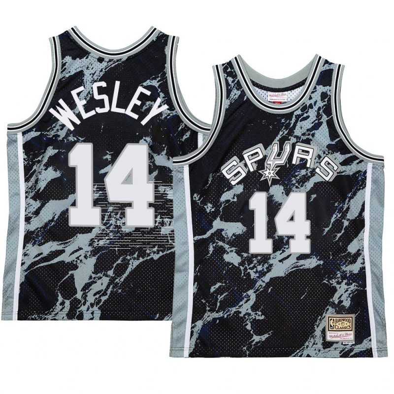 blake wesley jersey marble swingman black hardwood classics