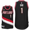 blazers 1 dad logo fathers day road jersey black