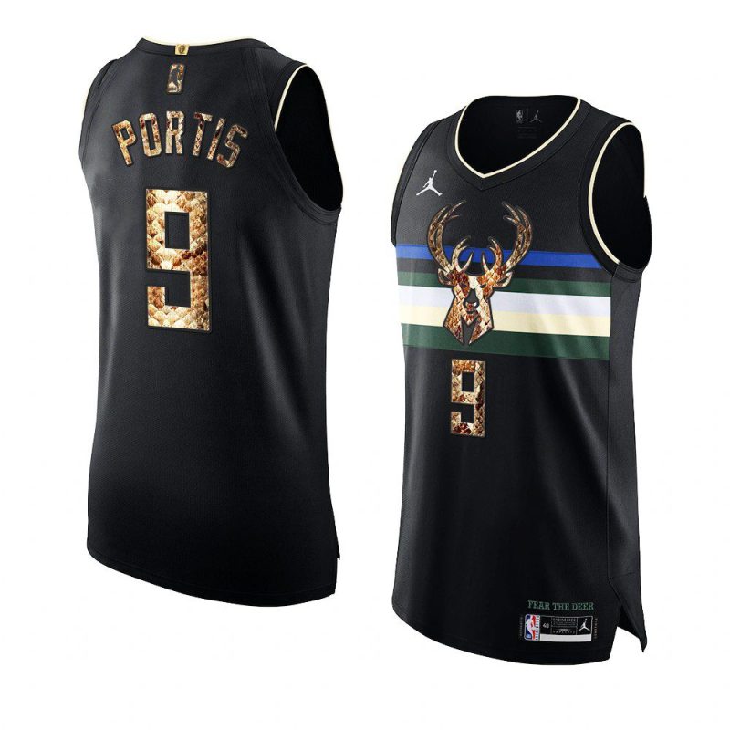 bobby portis 2021 exclusive edition jersey authentic python skin black