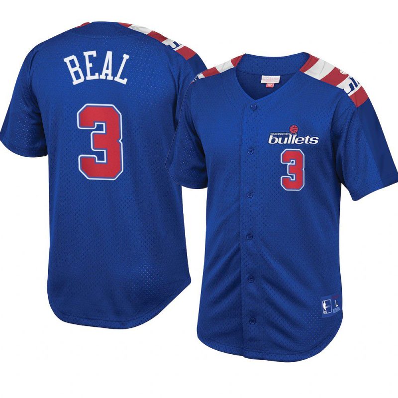 bradley beal baseball jersey winning team blue hwc mesh men's