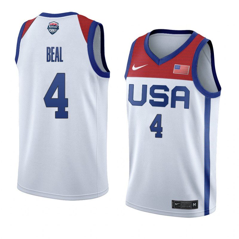 bradley beal home basketball jeysey tokyo olympics white 2021