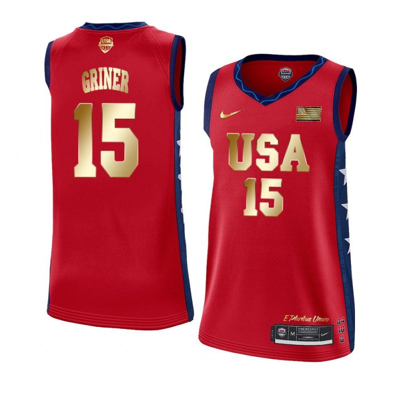 brittney griner women's jersey tokyo olympics champions red 2021