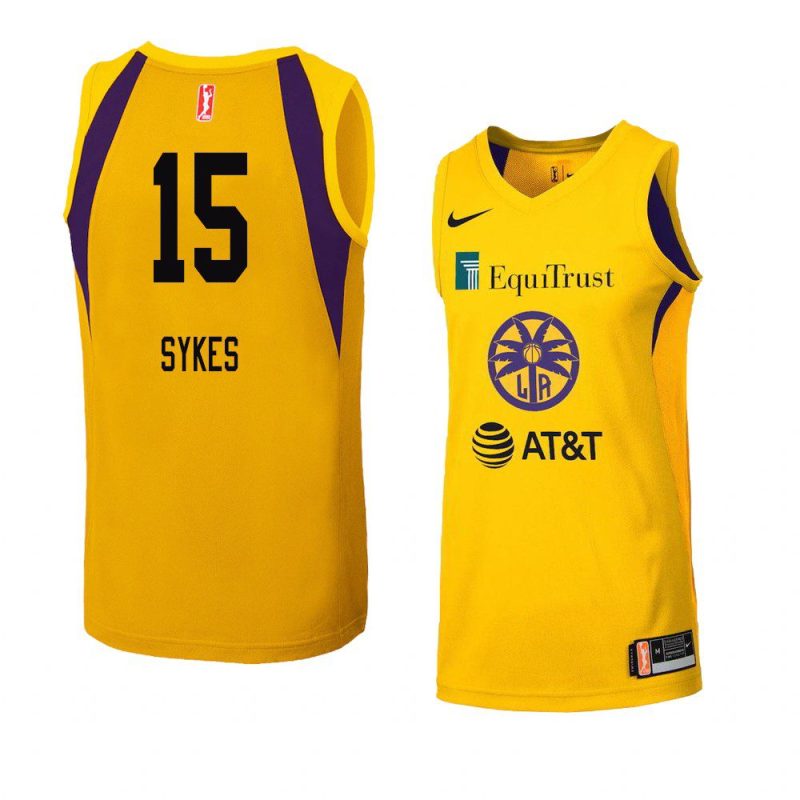 brittney sykes women's jersey swingman yellow 2021