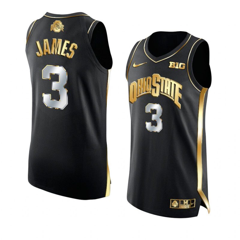 bronny james authentic jersey golden edition black 2022 23