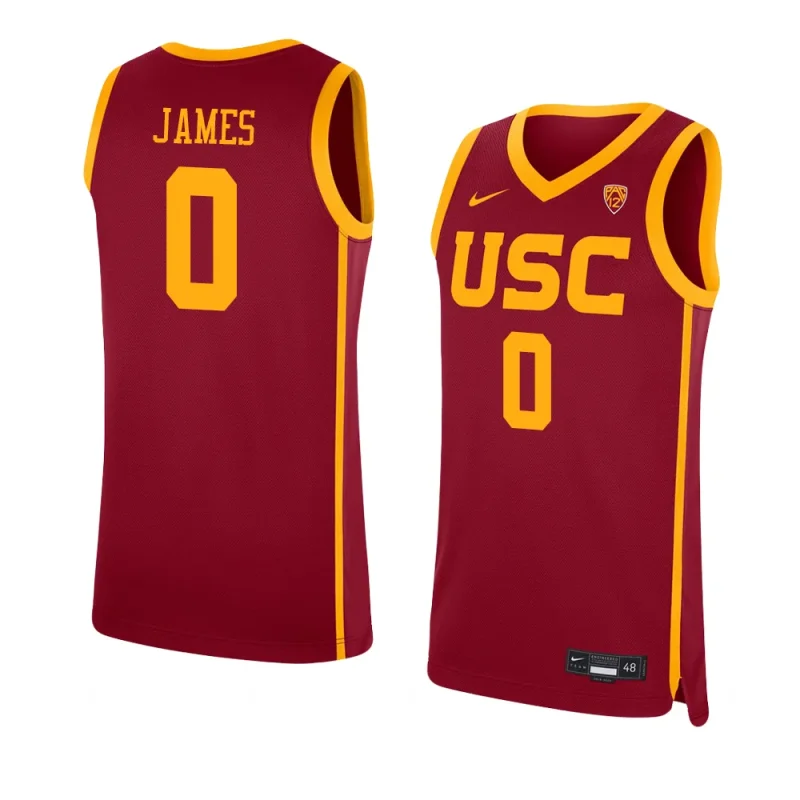 bronny james cardinal jersey college basketball replica