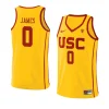 bronny james gold jersey college basketball replica