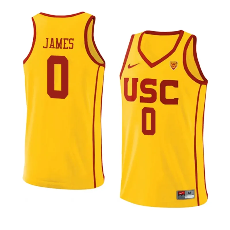 bronny james gold jersey college basketball replica