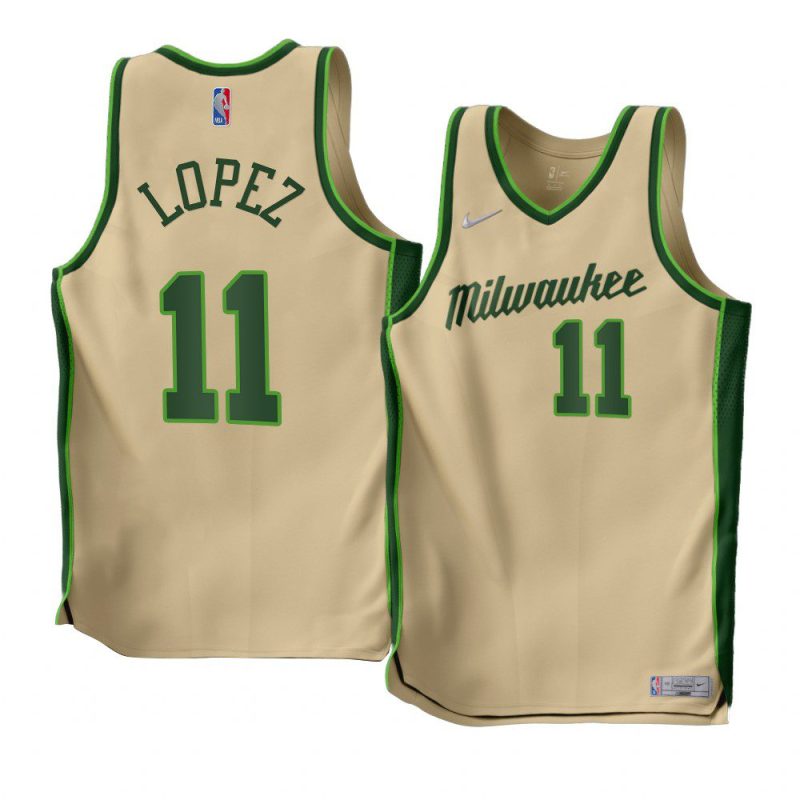 brook lopez bucksjersey 2022 23earned edition cream