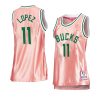 brook lopez women 75th anniversary jersey rose gold pink