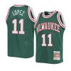 brook lopez youth jersey 1970 71 hardwood classics green