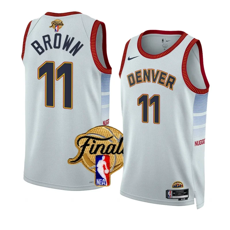 bruce brown city edition jersey 2023 nba finals white