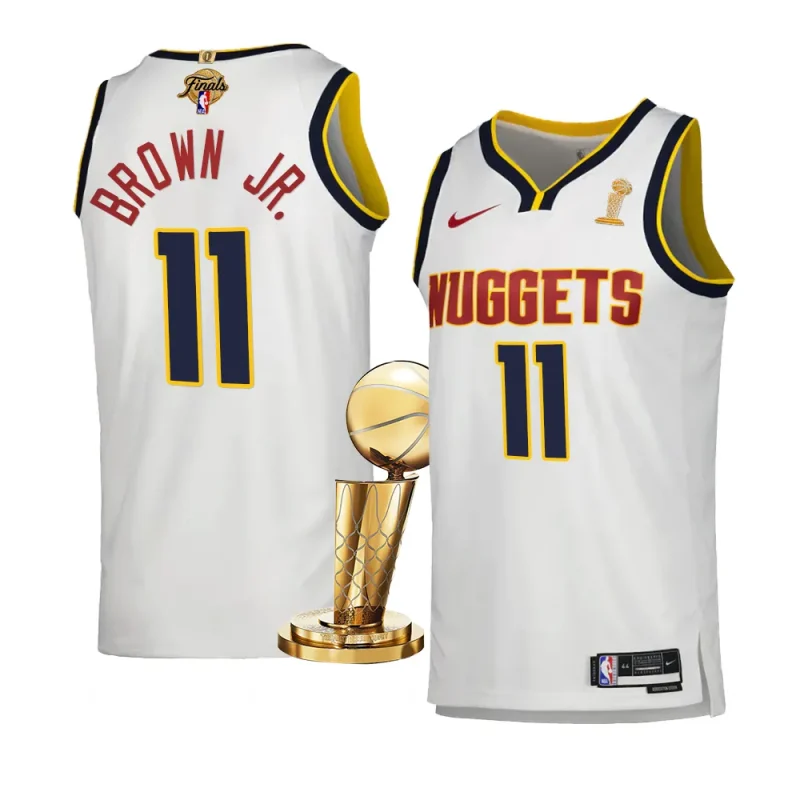 bruce brown jr. association jersey 2023 nba finals champions white