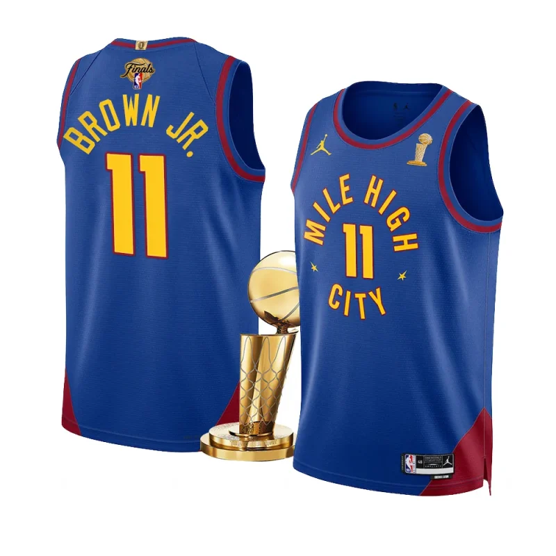 bruce brown jr. statement jersey 2023 nba finals champions blue