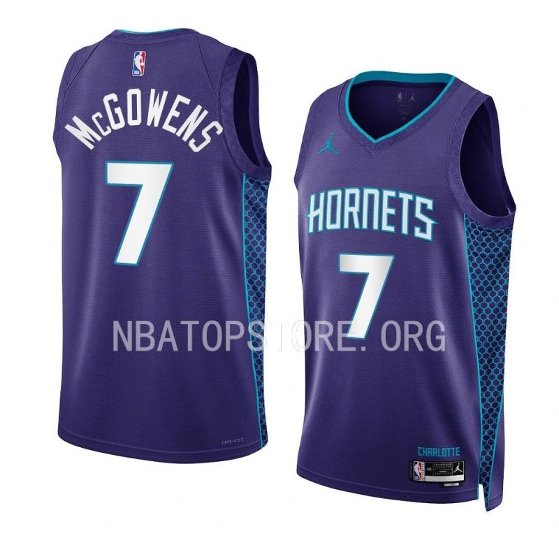 bryce mcgowens hornetsjersey 2022 23statement edition purpleswingman 0a