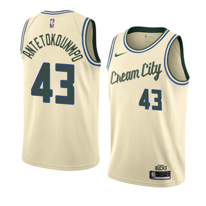 bucks thanasis antetokounmpo city jersey men's cream 2019 20