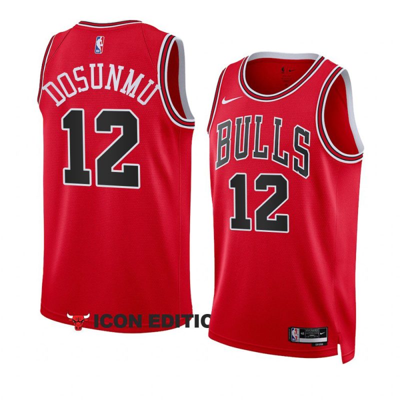 bulls ayo dosunmu red 2022 23icon edition swingman jersey