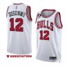 bulls ayo dosunmu white 2022 23association edition no.6 patch jersey