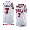 bulls goran dragic white 2022 23association edition no.6 patch jersey