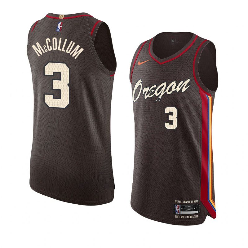 c.j. mccollum jersey city edition chocolate authentic 2020 21