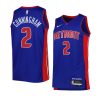 cade cunningham pistonsjersey 2022 23icon edition blueswingman