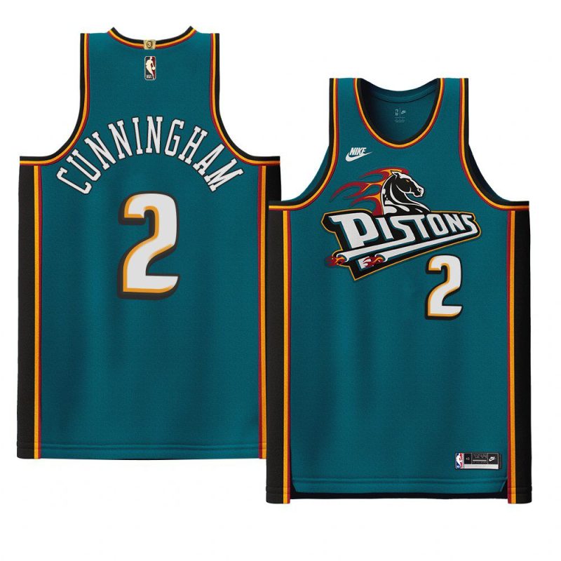 cade cunningham teal classic edition jersey