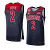 caleb love navy jersey elite basketball