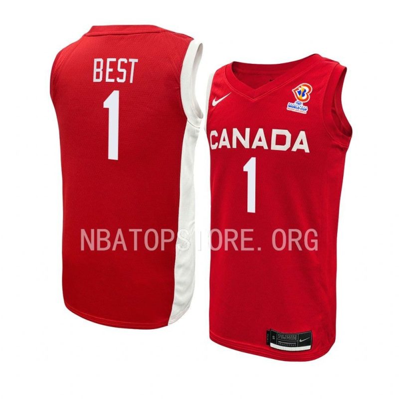 canada basketball fiba world cup 2023 aaron best red jersey