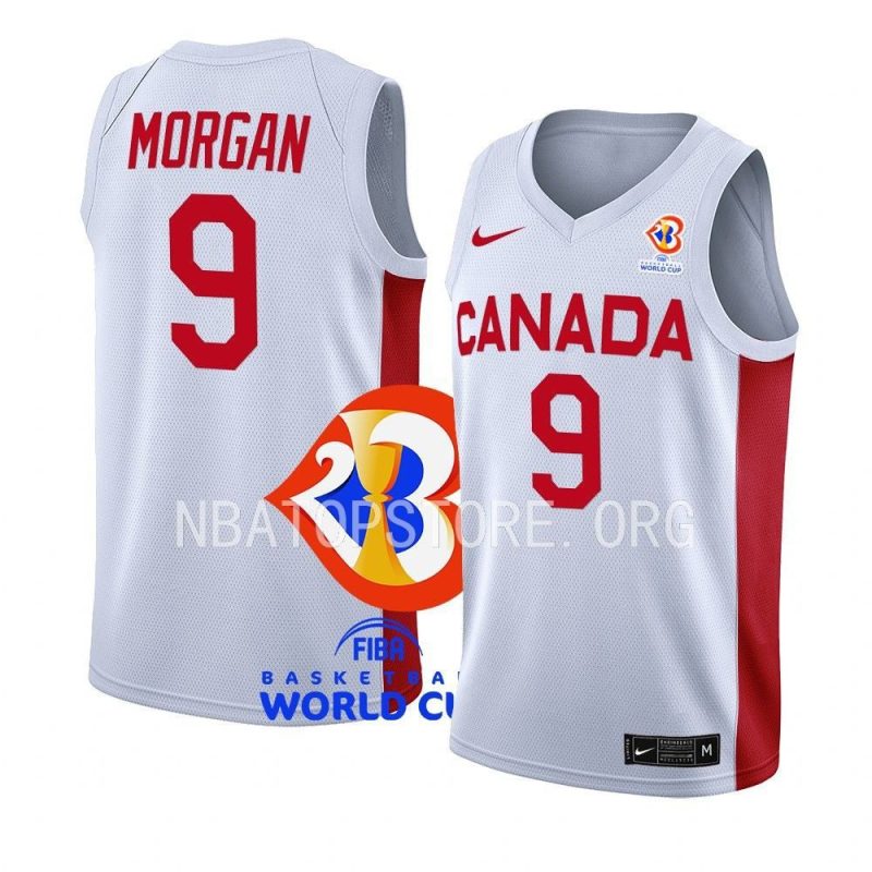 canada basketball fiba world cup 2023 conor morgan white jersey